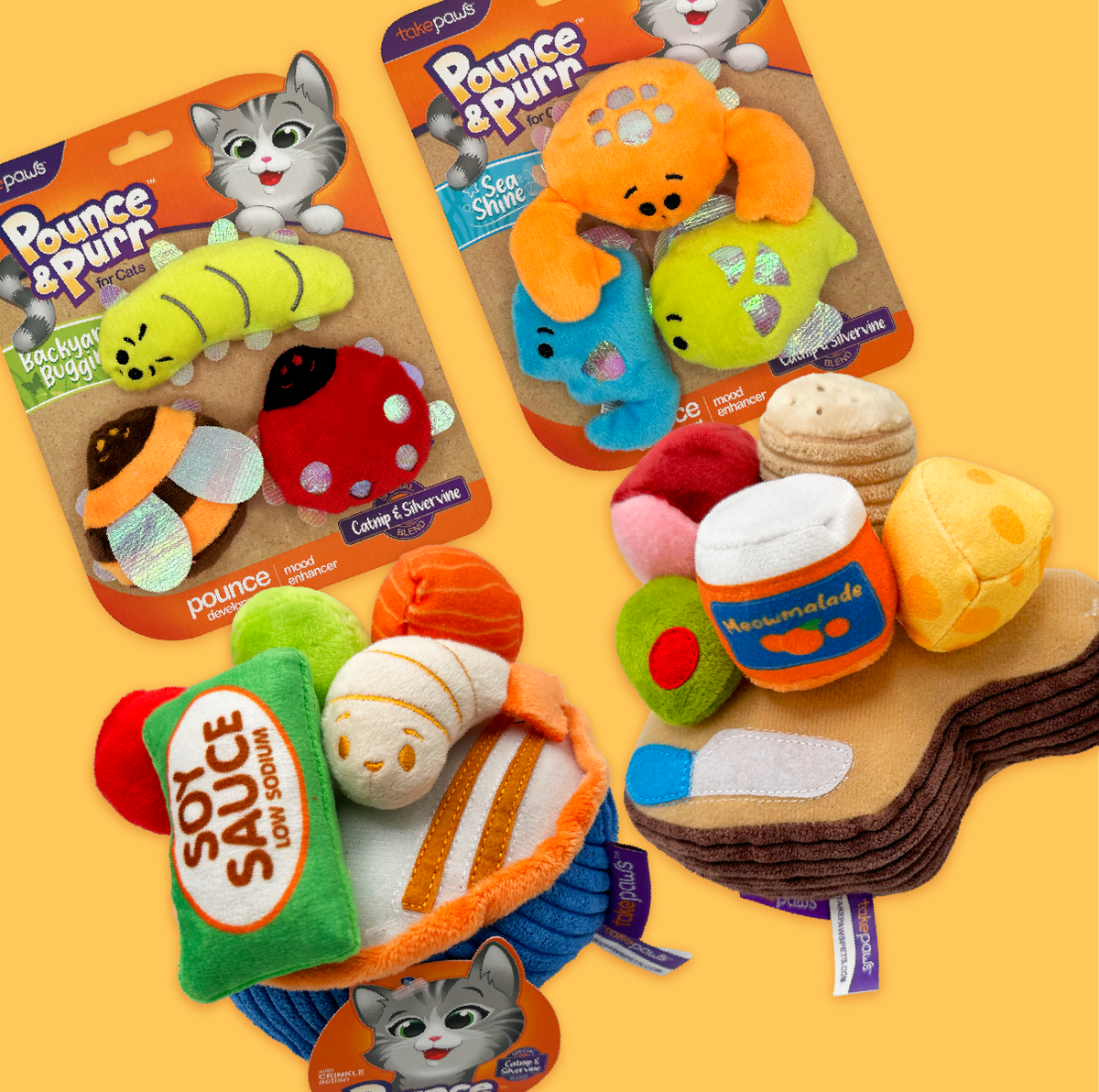 Ultimate Cat Toy Collection – Pounce & Purr® Sea Shine Series 3-pack ...
